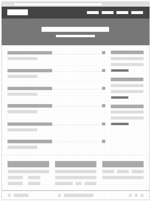 Desktop Size Services Wireframe
